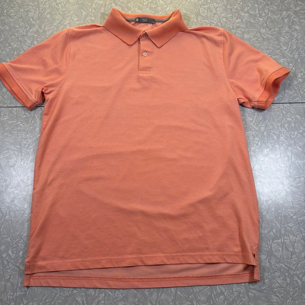 Member's Mark Mens Stretch Cotton Polo Shirt Salmon Orange M SBS15481